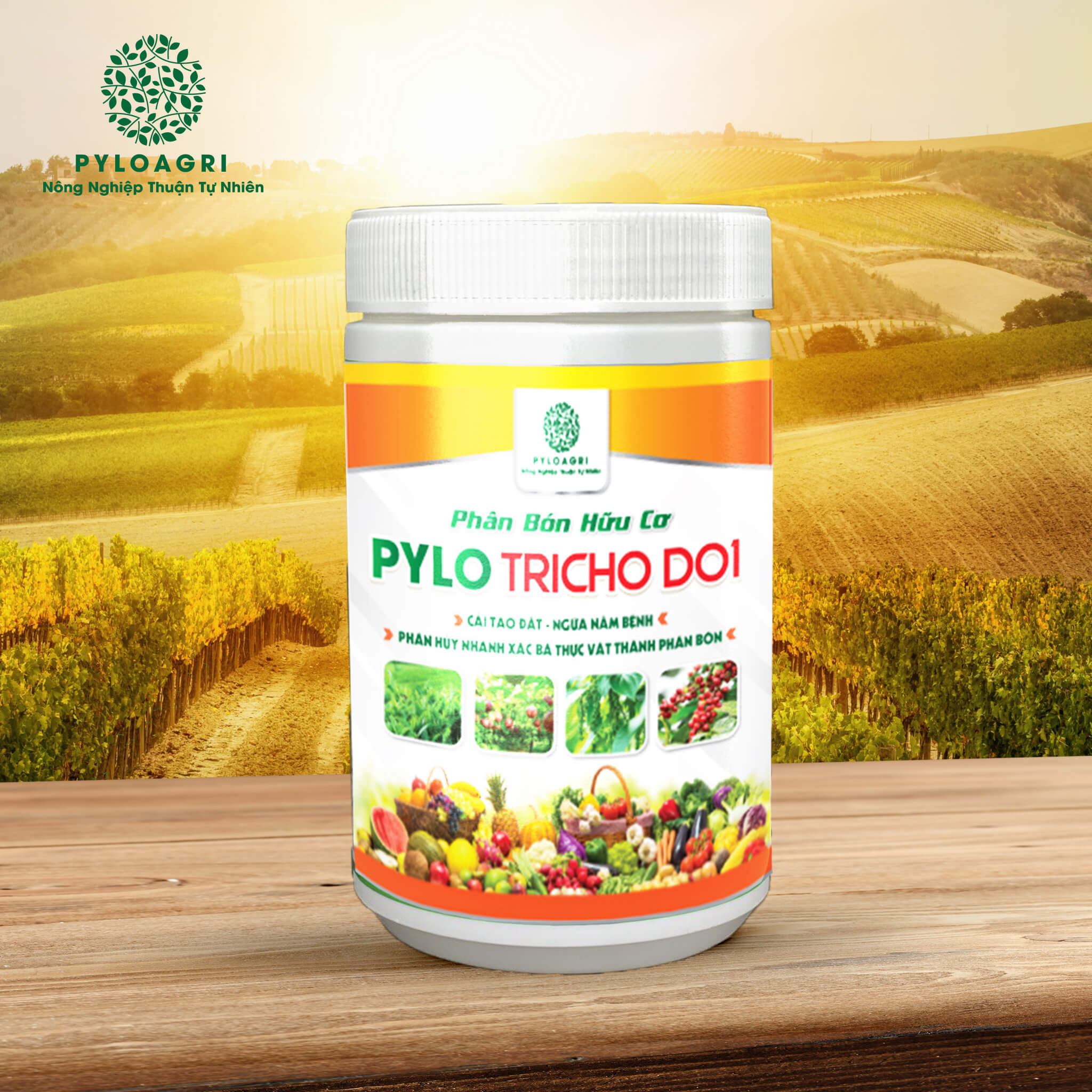 PyLo Tricho D01 – Cải Tạo Đất, Phân Hủy Nhanh Xác Bã Thực Vật Thành Phân Bón, Ngừa Nấm Bệnh